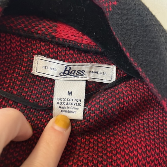 Bass Buffalo plaid sweater coat - Picture 2 of 6